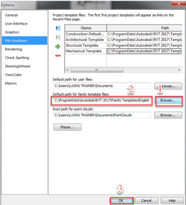 Lấy Lại Template & Thư Viện Mặc Định Của Revit