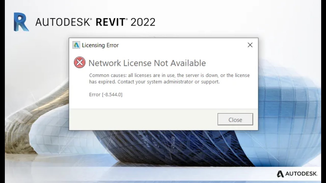 Sửa lỗi The License manager l Network License Not Available Revit 2022